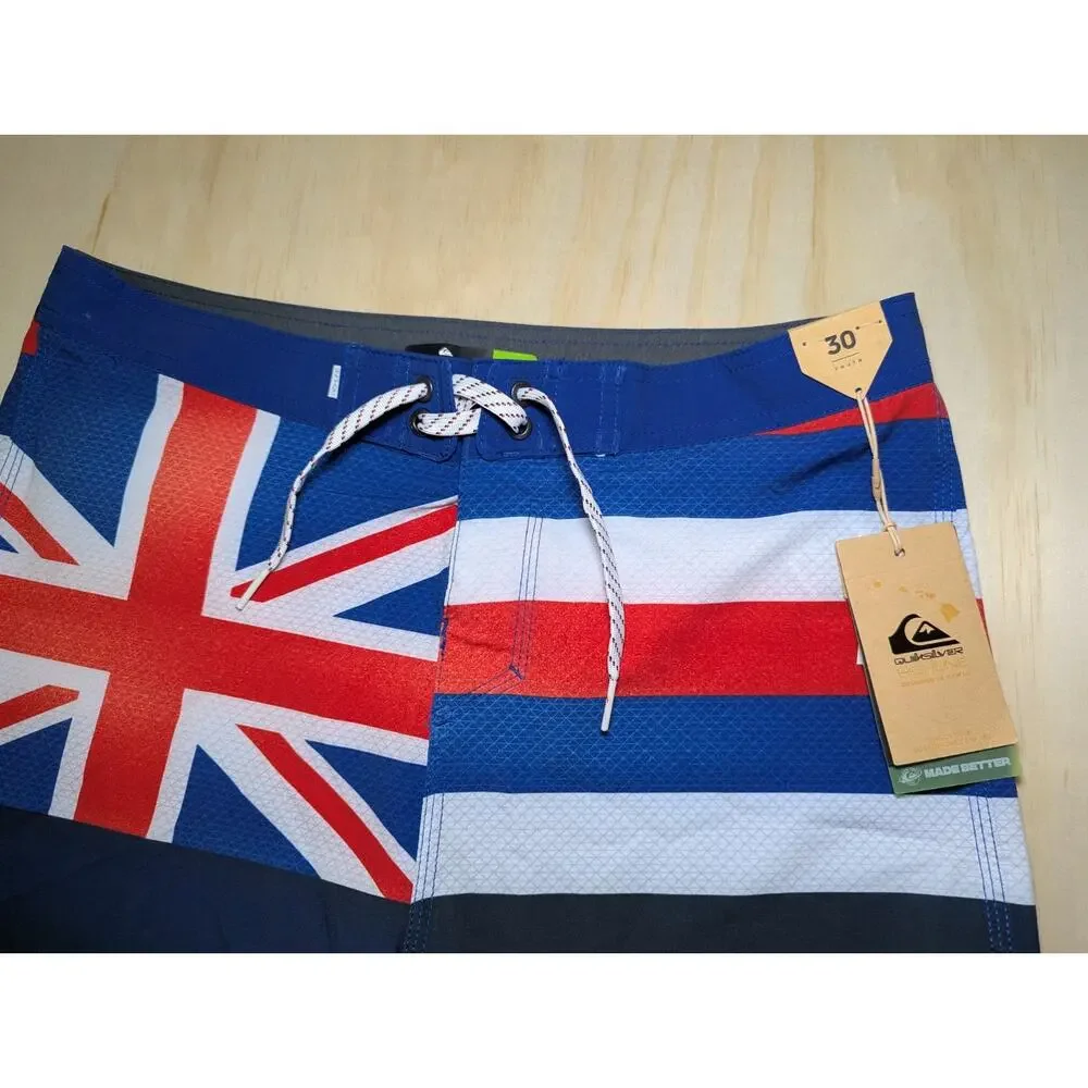 Quiksilver Boys Youth Size 30 Board Shorts Swim Trunks Stretch Highline Hawaii